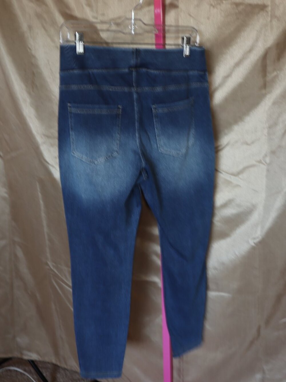 NWTs HALARA  High Waisted Denim Casual Skinny 7/8 Leggings with Pockets - Large - Picture 6 of 6